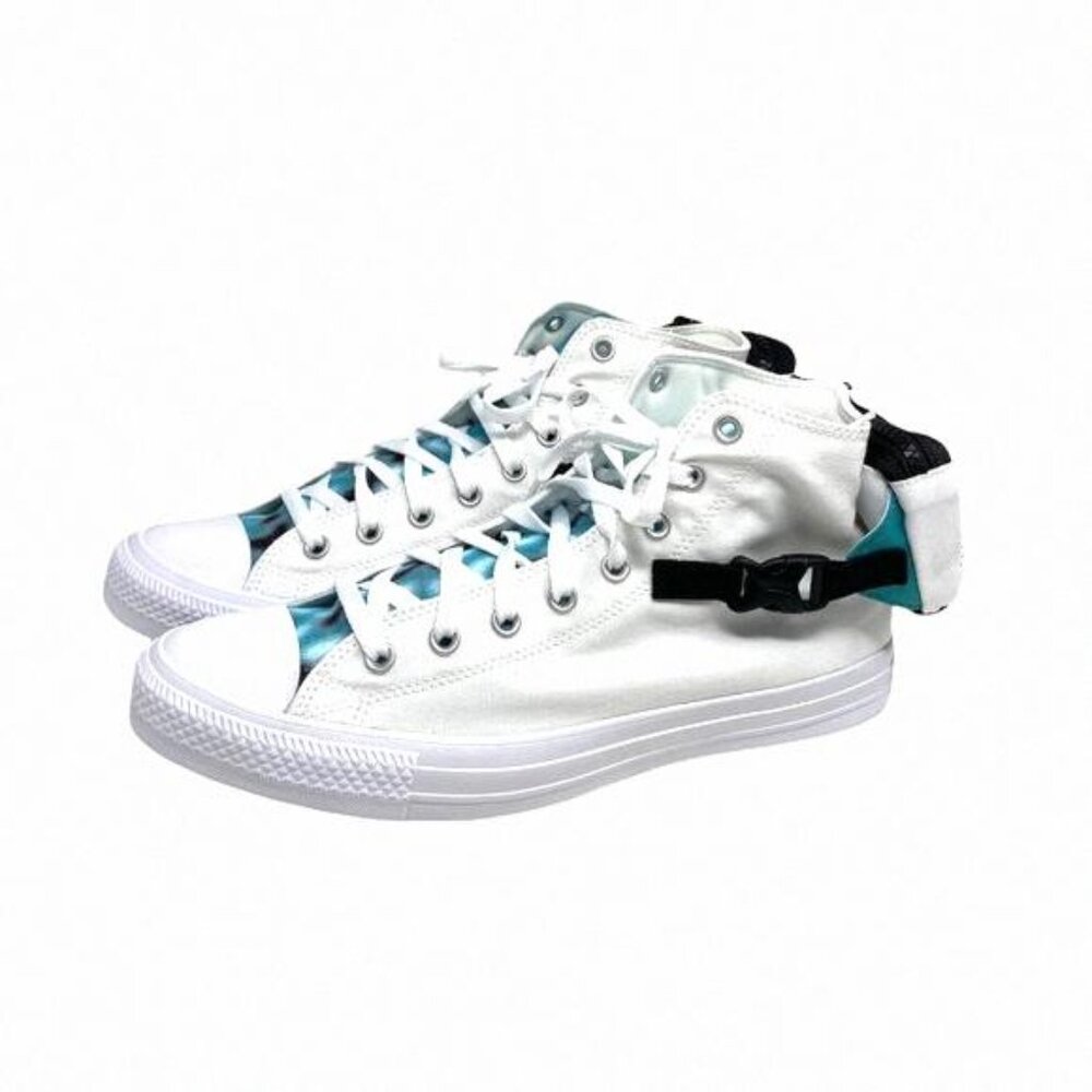Converse Sneaker Men's Size 170829C CTAS BUCKLE UP High Canvas Teal Harbor White